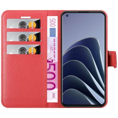 OnePlus 10 PRO 5G Suojakuori Lompakkokotelo (Punainen)