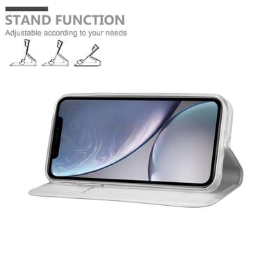 iPhone XS MAX Suojakuori Lompakkokotelo (Hopea)