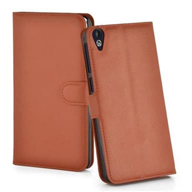 HTC Desire 820 Suojakuori Lompakkokotelo (Ruskea)