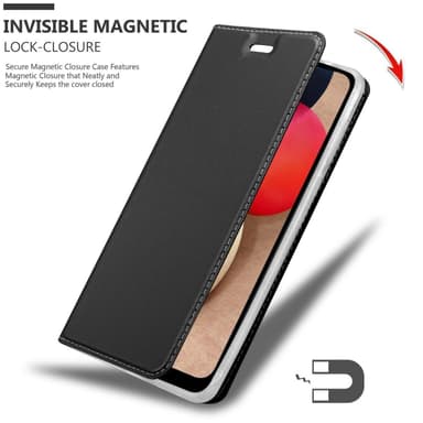 Samsung Galaxy A02s Suojakuori Lompakkokotelo (Musta)