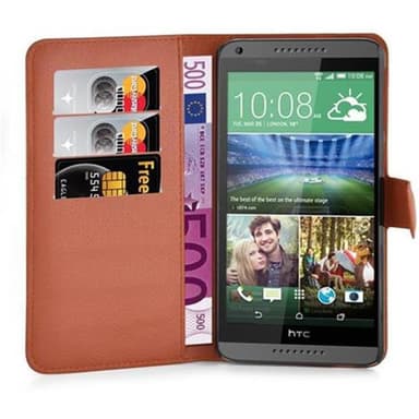 HTC Desire 820 Suojakuori Lompakkokotelo (Ruskea)