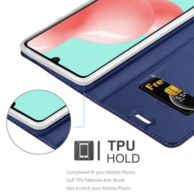 Samsung Galaxy A41 Suojakuori Lompakkokotelo (Sininen)