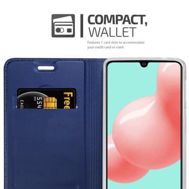 Samsung Galaxy A41 Suojakuori Lompakkokotelo (Sininen)