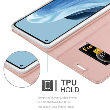 Realme 7 5G Suojakuori Lompakkokotelo (Vaaleanpunainen)