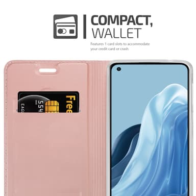 Realme 7 5G Suojakuori Lompakkokotelo (Vaaleanpunainen)