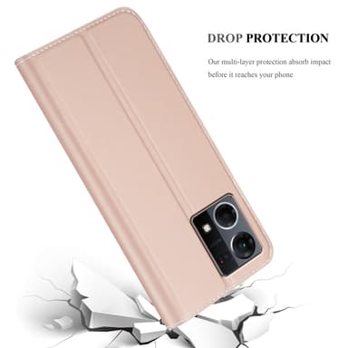 Realme 7 5G Suojakuori Lompakkokotelo (Vaaleanpunainen)