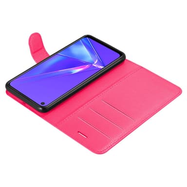 Oppo A72 Suojakuori Lompakkokotelo (Vaaleanpunainen)