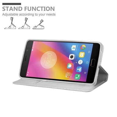 Lenovo P2 Suojakuori Lompakkokotelo (Hopea)