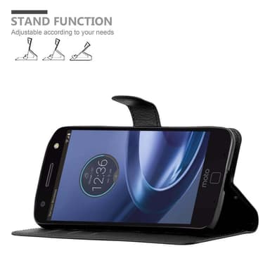 Motorola MOTO Z FORCE Suojakuori Lompakkokotelo (Musta)