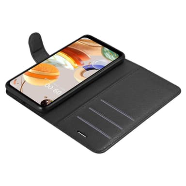LG K61 Suojakuori Lompakkokotelo (Musta)