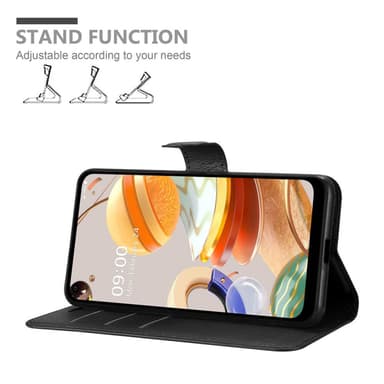 LG K61 Suojakuori Lompakkokotelo (Musta)