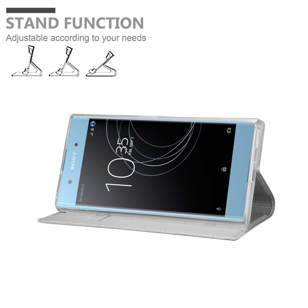 Sony Xperia XA1 PLUS Suojakuori Lompakkokotelo (Hopea)