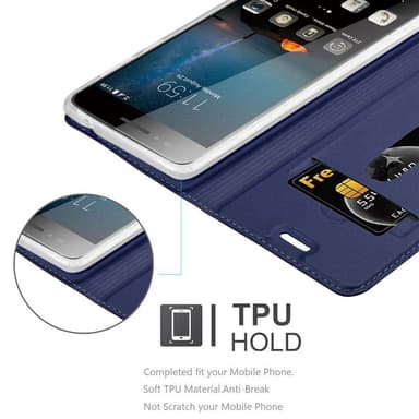 ZTE Blade A612 Suojakuori Lompakkokotelo (Sininen)