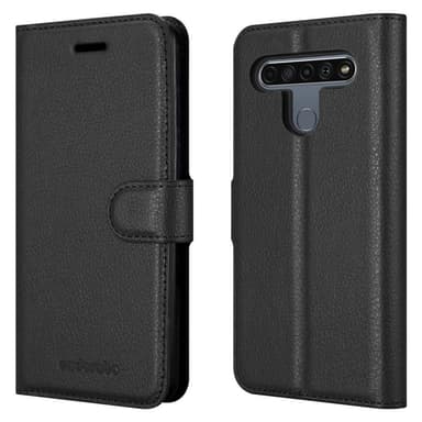 LG K61 Suojakuori Lompakkokotelo (Musta)