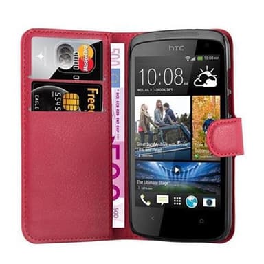 HTC Desire 500 Suojakuori Lompakkokotelo (Punainen)