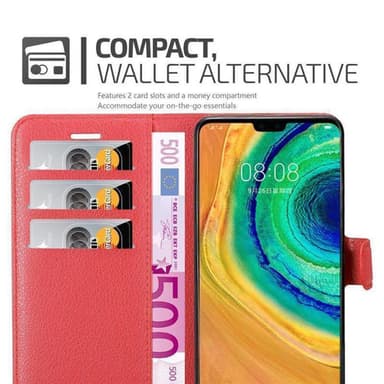 Huawei MATE 30 Suojakuori Lompakkokotelo (Punainen)