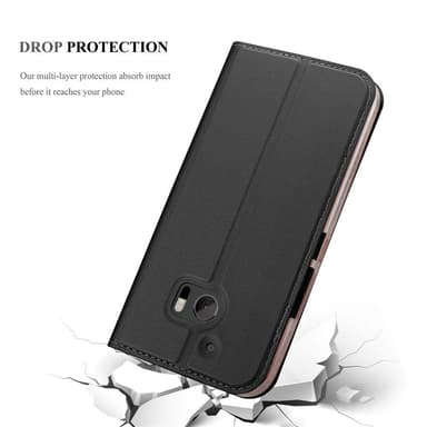 HTC ONE M10 Suojakuori Lompakkokotelo (Musta)