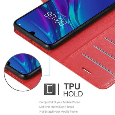 Huawei Y6 2019 Suojakuori Lompakkokotelo (Punainen)