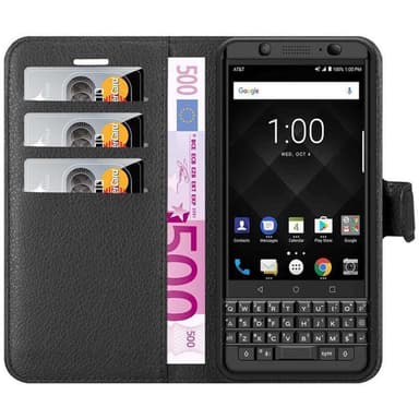 Blackberry KEYONE Suojakuori Lompakkokotelo (Musta)