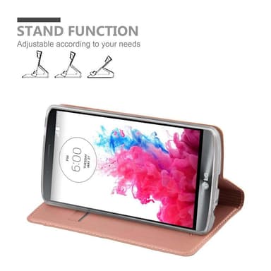 LG G3 Suojakuori Lompakkokotelo (Vaaleanpunainen)