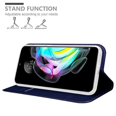 Motorola EDGE 20 Suojakuori Lompakkokotelo (Sininen)