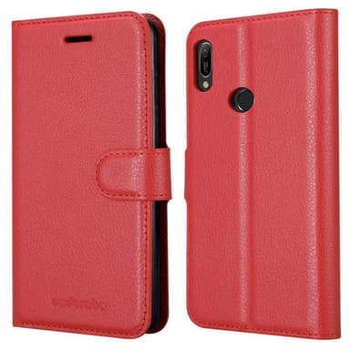 Huawei Y6 2019 Suojakuori Lompakkokotelo (Punainen)