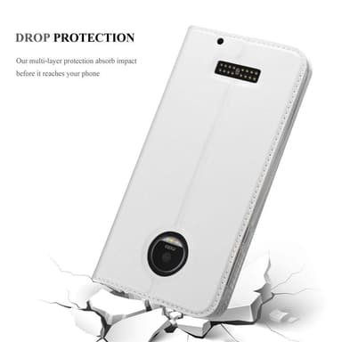 Motorola MOTO Z PLAY Suojakuori Lompakkokotelo (Hopea)