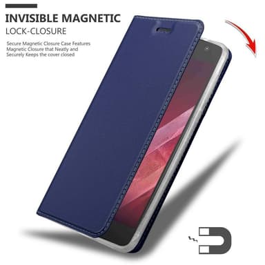 Motorola MOTO Z2 Suojakuori Lompakkokotelo (Sininen)