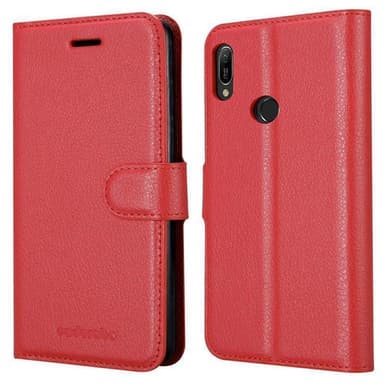 Huawei Y6 2019 Suojakuori Lompakkokotelo (Punainen)