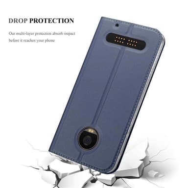 Motorola MOTO Z2 Suojakuori Lompakkokotelo (Sininen)