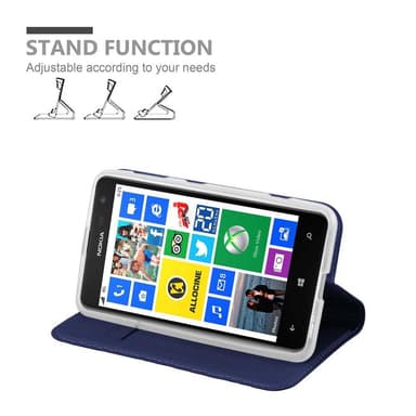 Nokia Lumia 625 Suojakuori Lompakkokotelo (Sininen)