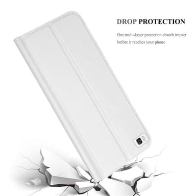 Huawei P8 Suojakuori Lompakkokotelo (Hopea)