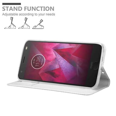 Motorola MOTO Z Suojakuori Lompakkokotelo (Hopea)