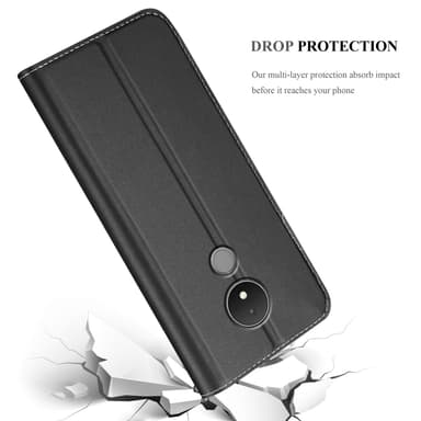 Nokia C21 Suojakuori Lompakkokotelo (Musta)
