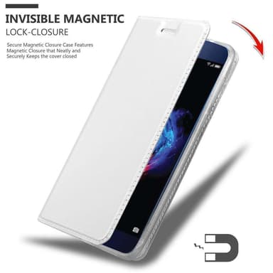 Honor 8 PRO Suojakuori Lompakkokotelo (Hopea)