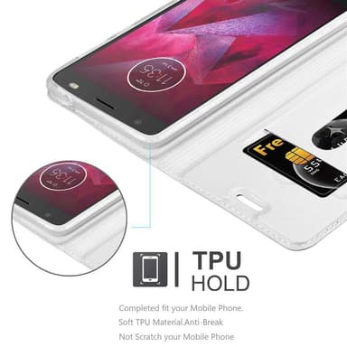 Motorola MOTO Z Suojakuori Lompakkokotelo (Hopea)