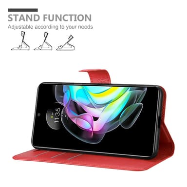 Motorola EDGE 20 Suojakuori Lompakkokotelo (Punainen)