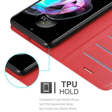 Motorola EDGE 20 Suojakuori Lompakkokotelo (Punainen)