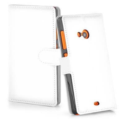 Nokia Lumia 535 Suojakuori Lompakkokotelo (Valkoinen)