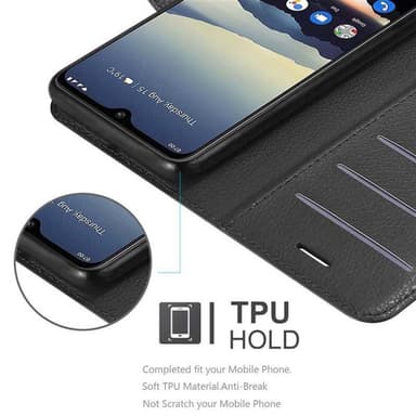 Nokia 7.2 Suojakuori Lompakkokotelo (Musta)
