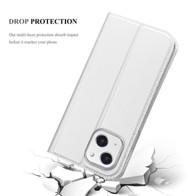 iPhone 13 MINI Suojakuori Lompakkokotelo (Hopea)