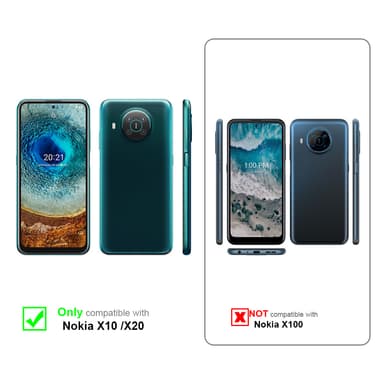 Nokia X10 / X20 Suojakuori Lompakkokotelo (Musta)