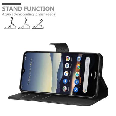 Nokia 7.2 Suojakuori Lompakkokotelo (Musta)