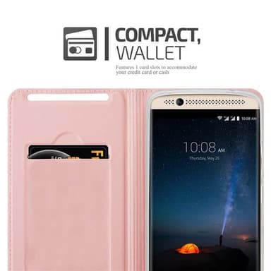 ZTE Axon 7 Suojakuori Lompakkokotelo (Vaaleanpunainen)
