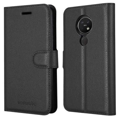 Nokia 7.2 Suojakuori Lompakkokotelo (Musta)