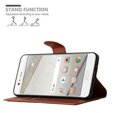 Huawei P10 Suojakuori Lompakkokotelo (Ruskea)