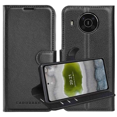 Nokia X10 / X20 Suojakuori Lompakkokotelo (Musta)