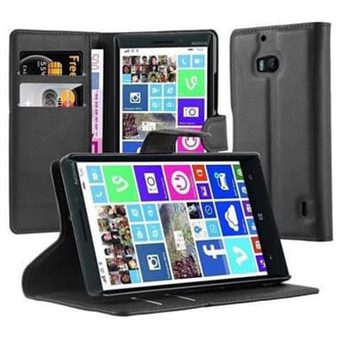 Nokia Lumia 929 / 930 Suojakuori Lompakkokotelo (Musta)