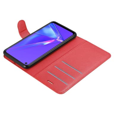 Oppo A72 Suojakuori Lompakkokotelo (Punainen)