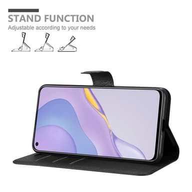 Huawei NOVA 7 5G Suojakuori Lompakkokotelo (Musta)